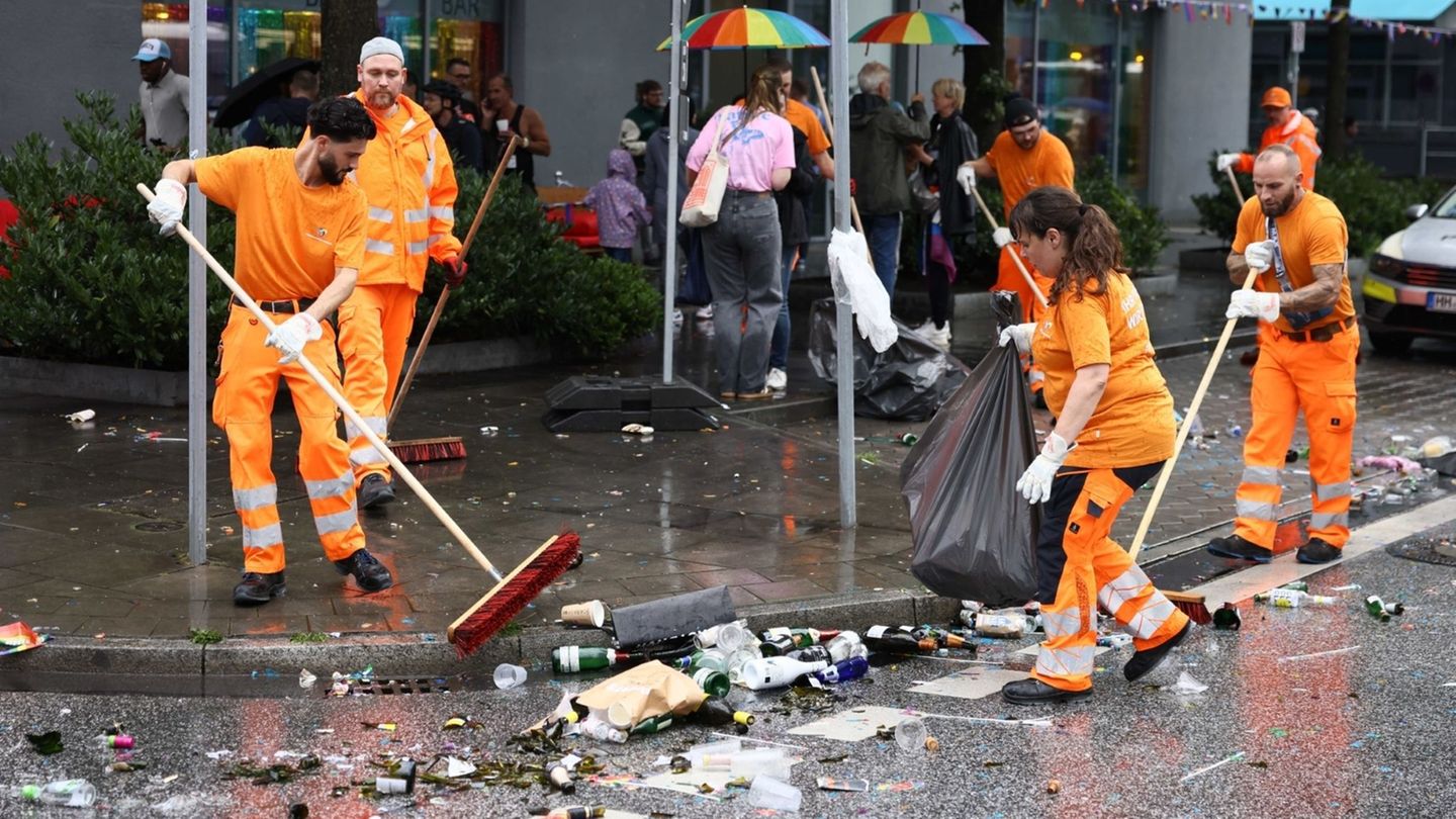 Christopher Street Day: CSD in Hamburg: Stadtreinigung sammelt 24 Tonnen Müll ein
